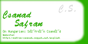 csanad safran business card